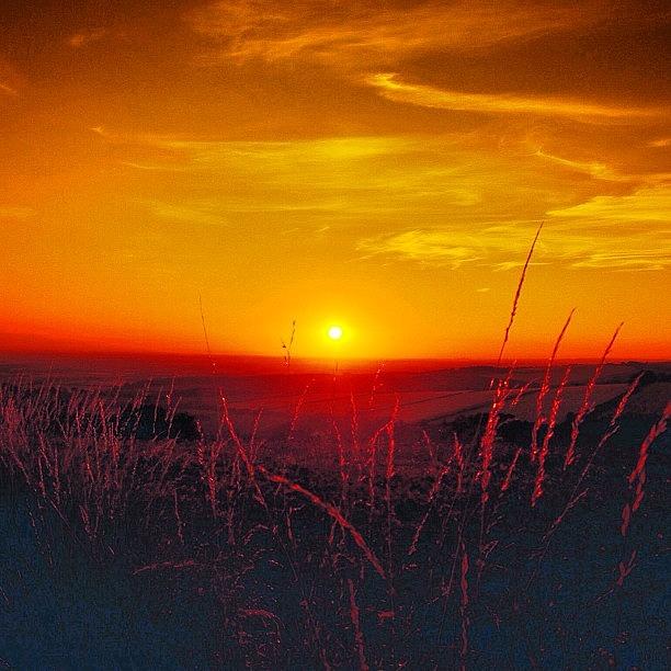 Sunset Photograph - Popped A Red Filter On My Nikon For by Steve Jones