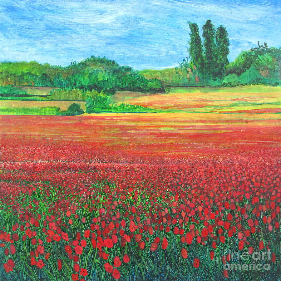 Poppy Painting - Poppies 2 by Pamela Iris Harden