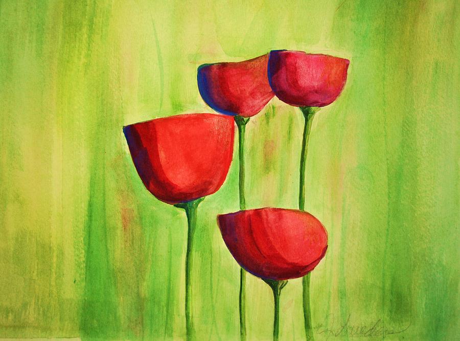 Poppies 4 Painting by Julie Lueders 