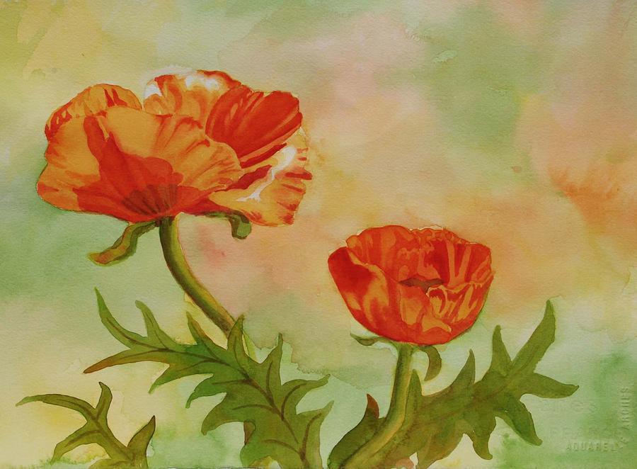 Poppies 6 Painting by Heidi E Nelson