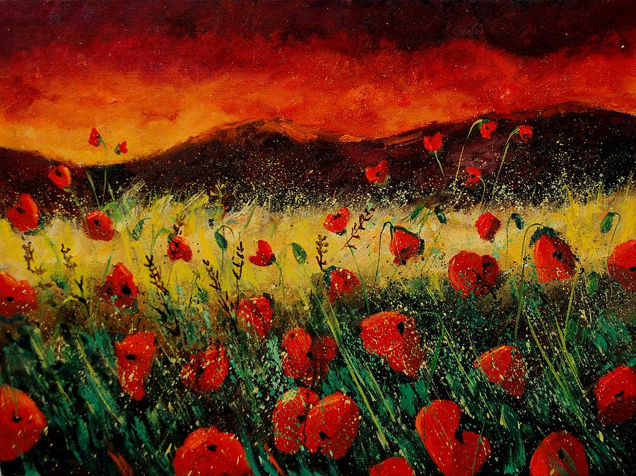 Poppies Painting - Poppies 68 by Pol Ledent Poppies Painting - Poppies 68 by Pol Ledent