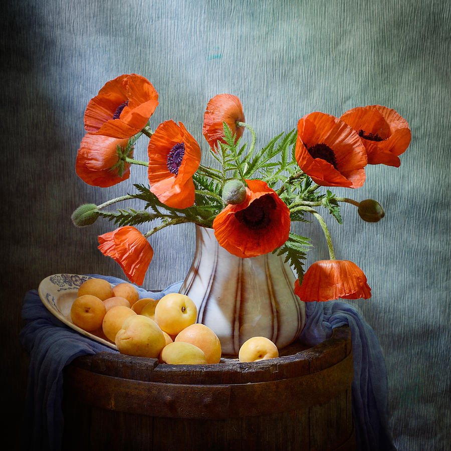 Poppies and Apricots Photograph by Nikolay Panov - Fine Art America