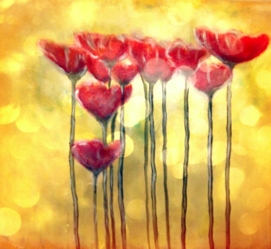 Poppies Digital Art - Poppies at daylight by Joseph Ferguson