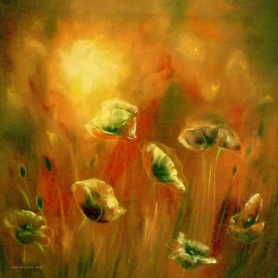Poppies at Sunset Painting by Gina De Gorna