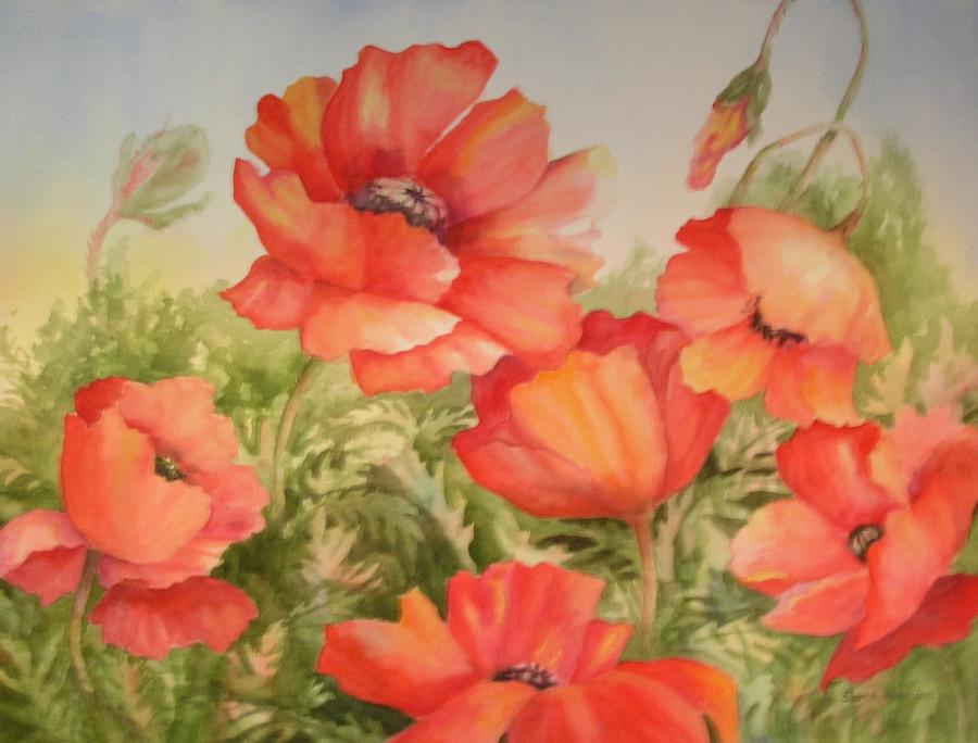 Poppies Painting by Barbara Parisien