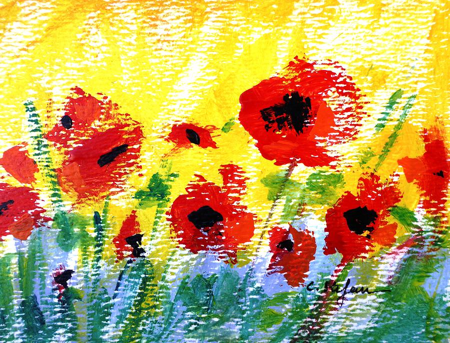 Poppies Painting by Cristina Stefan
