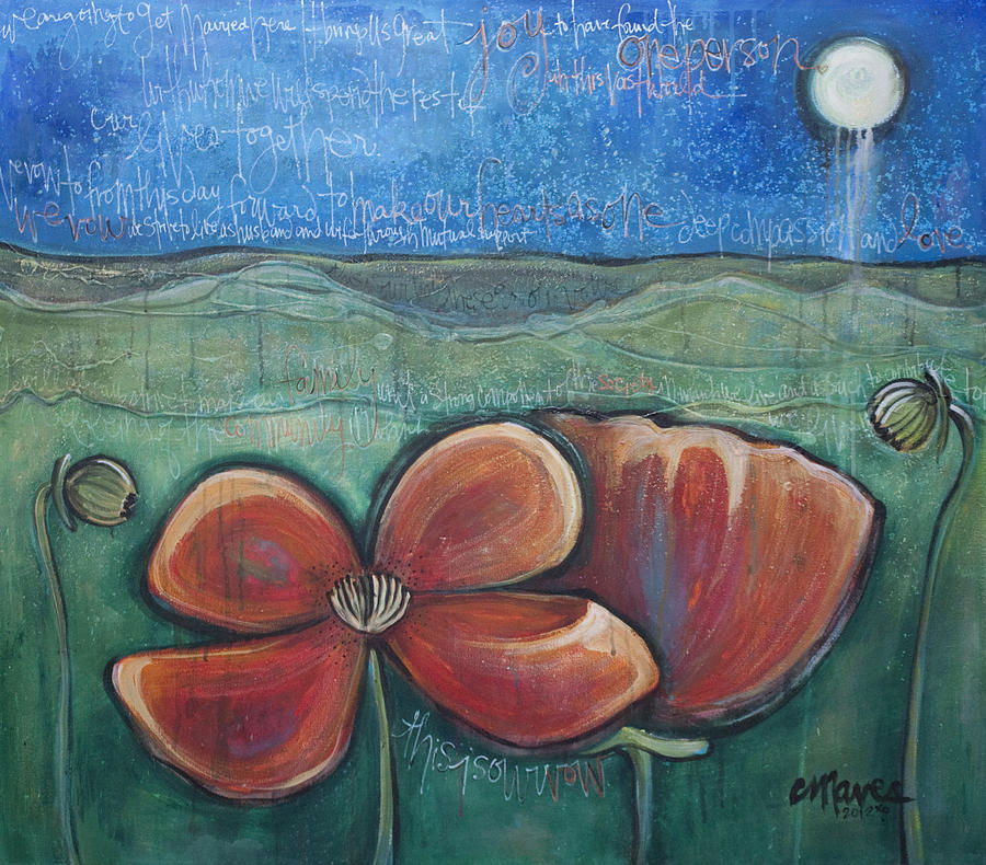 Poppies for Barbara and Paul Painting by Laurie Maves ART