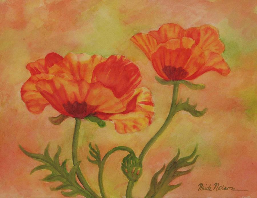 Poppies Painting by Heidi E Nelson