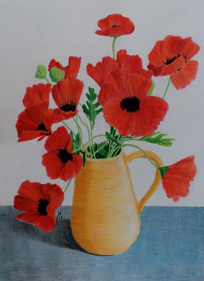 Poppies in jug by Frank Hamilton Poppies in jug by Frank Hamilton