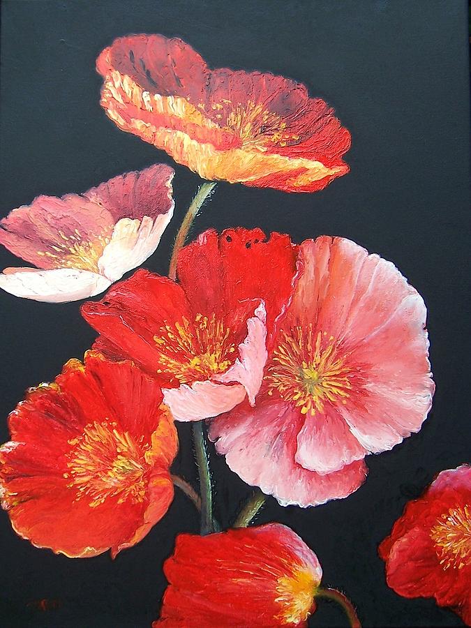 Poppy Painting - Poppies by Jan Matson