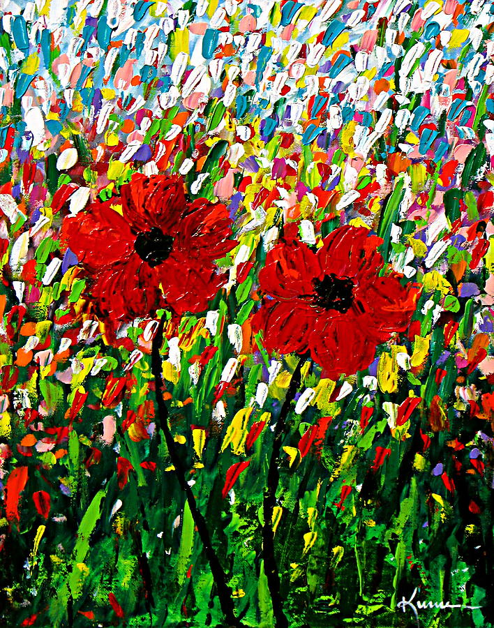 Flower Painting - Poppies by Kume Bryant