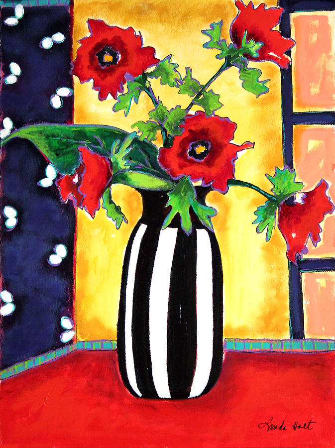 Poppies Painting by Linda Holt