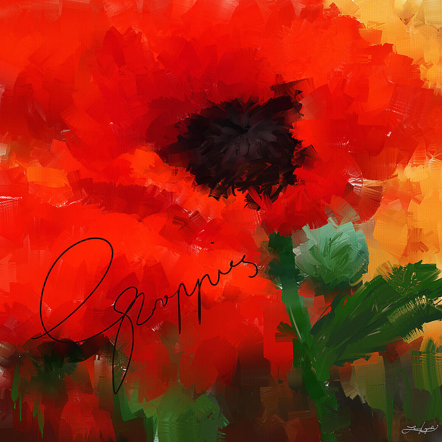 Poppies Painting by Lourry Legarde