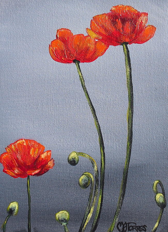 Poppies Painting by Melissa Torres