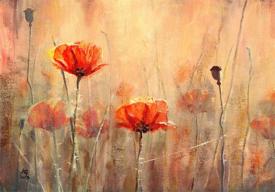 Flower Painting - Poppies by Milena Gawlik