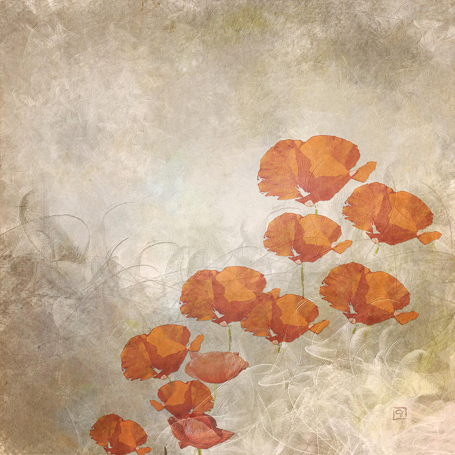 Poppies on a Foggy Morning Painting by Jean Moore