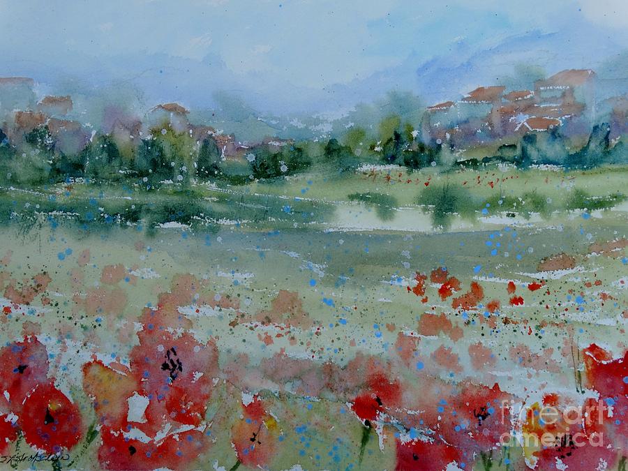 Poppies Pals Spain Painting by Sandra Strohschein