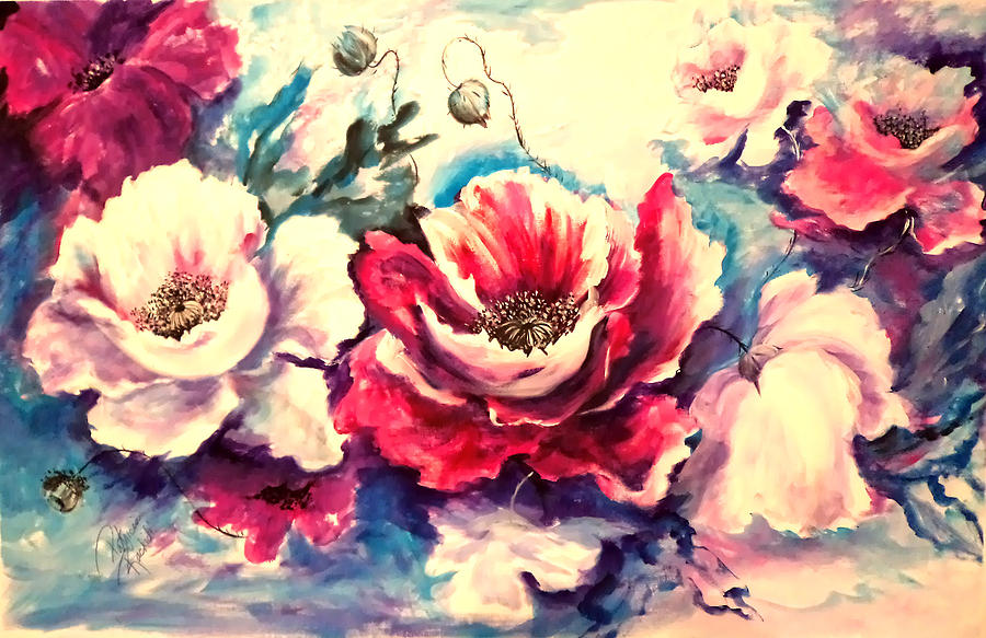 Poppies Painting by Patricia Rachidi