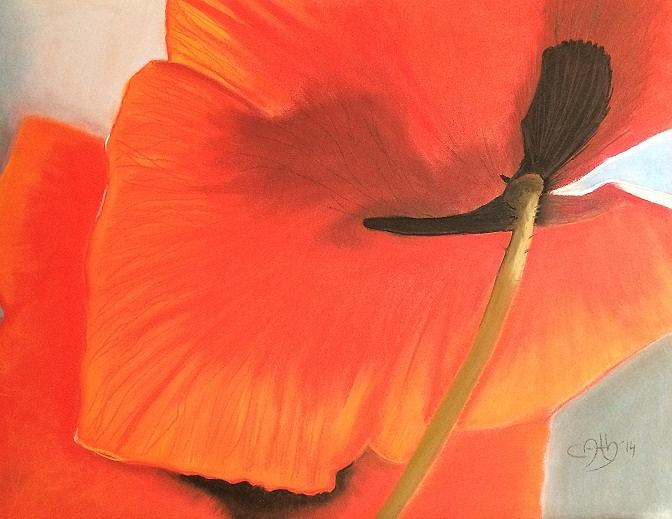 Poppy Painting - Poppy-2 by Catherine Dewulf