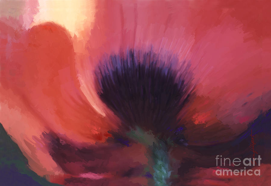 Abstract Painting - Poppy by Bon and Jim Fillpot
