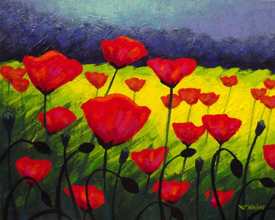 Flower Painting - Poppy Corner III by John  Nolan