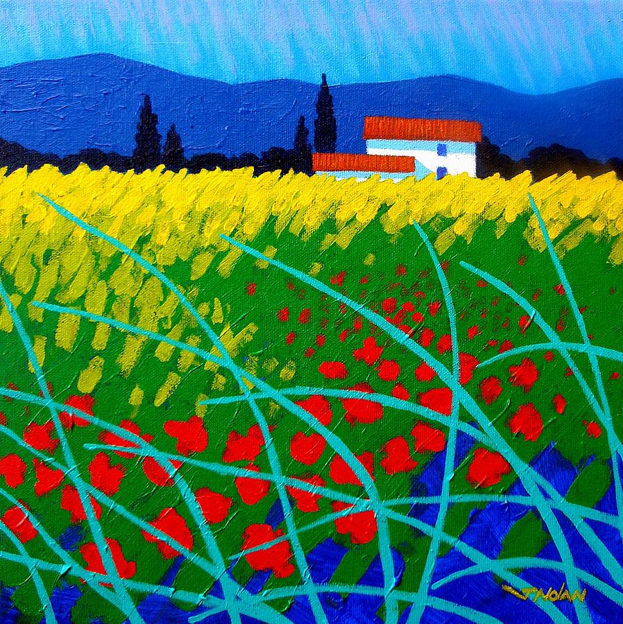 Nature Painting - Poppy Field France by John  Nolan