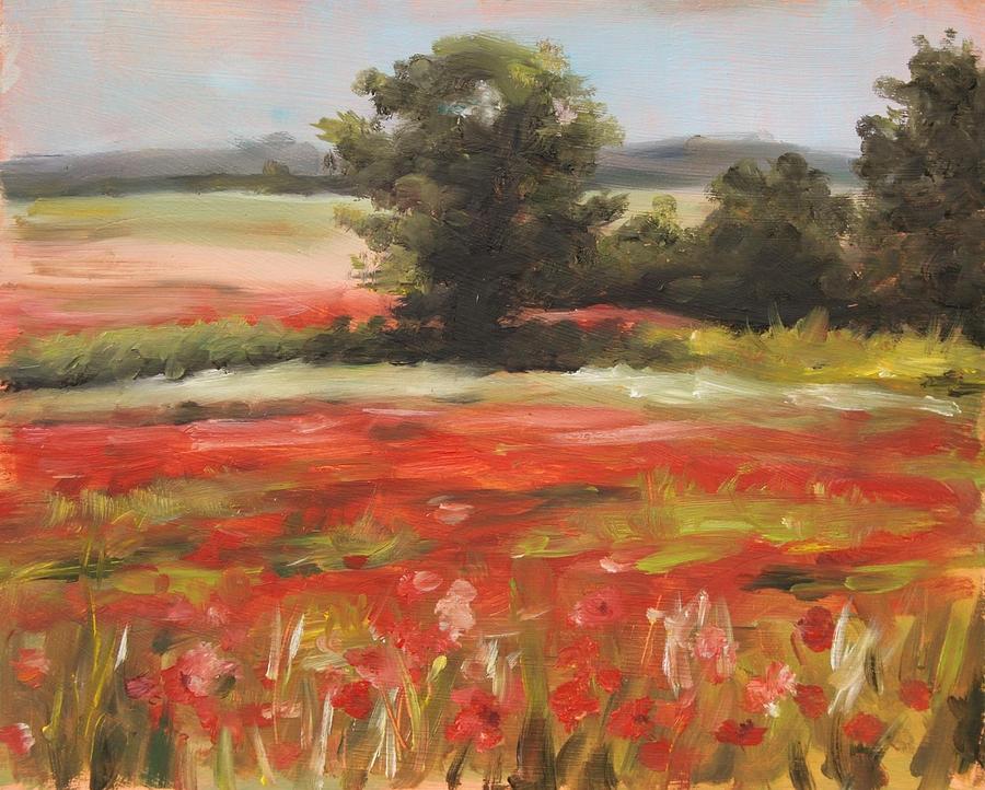 Poppy field Painting by Louise Brown - Fine Art America