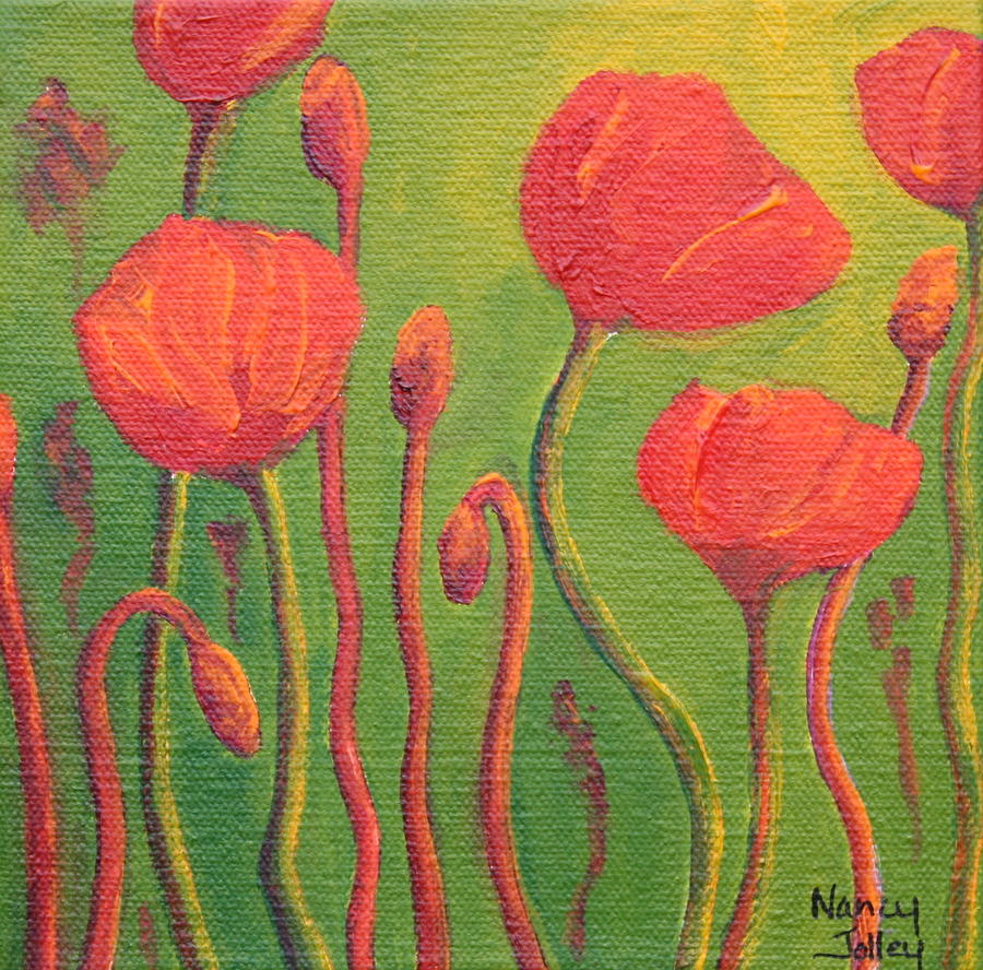 Poppy Field Painting by Nancy Jolley