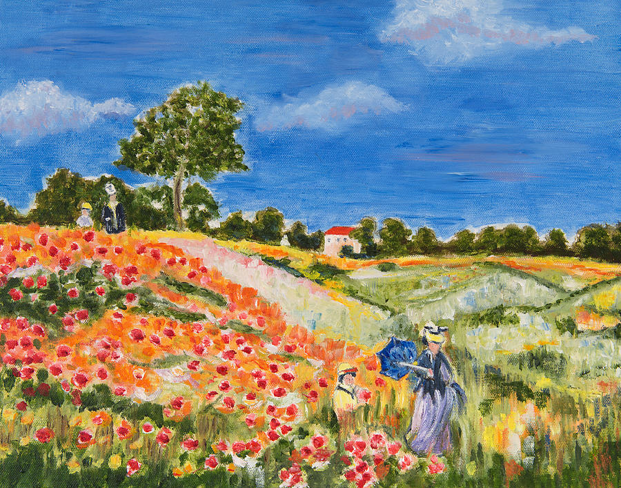 Poppy field Painting by Laura Richards