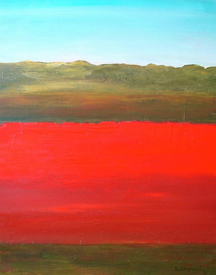 Mountain Painting - Poppy Field by Shirley Shepherd