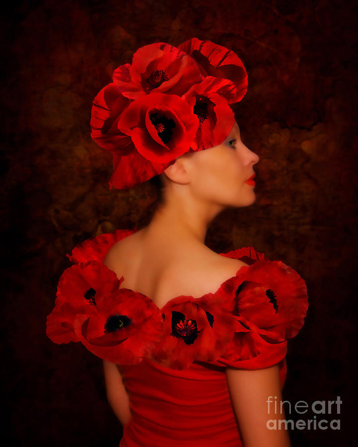 Poppy Flower Hat Photograph by Olga Hamilton