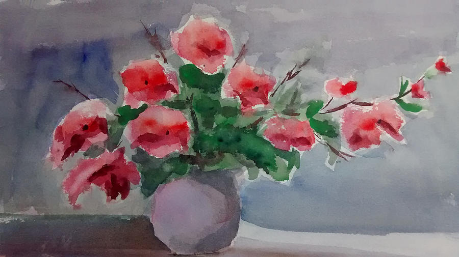 Poppy flowers Painting by Mimi Boothby