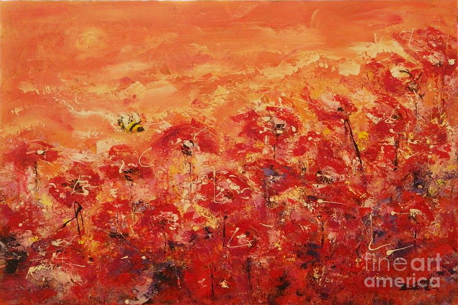 Poppy Fly By Painting by Dan Campbell