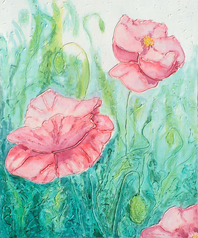 Poppy Garden Painting by Alex Mortensen