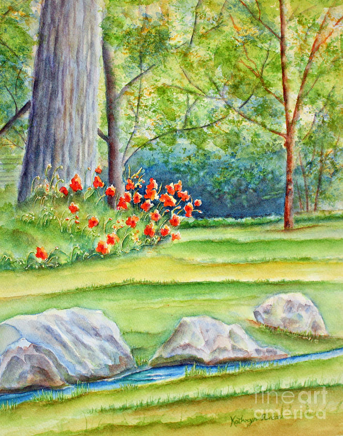 Poppy Garden Painting by Kathryn Duncan