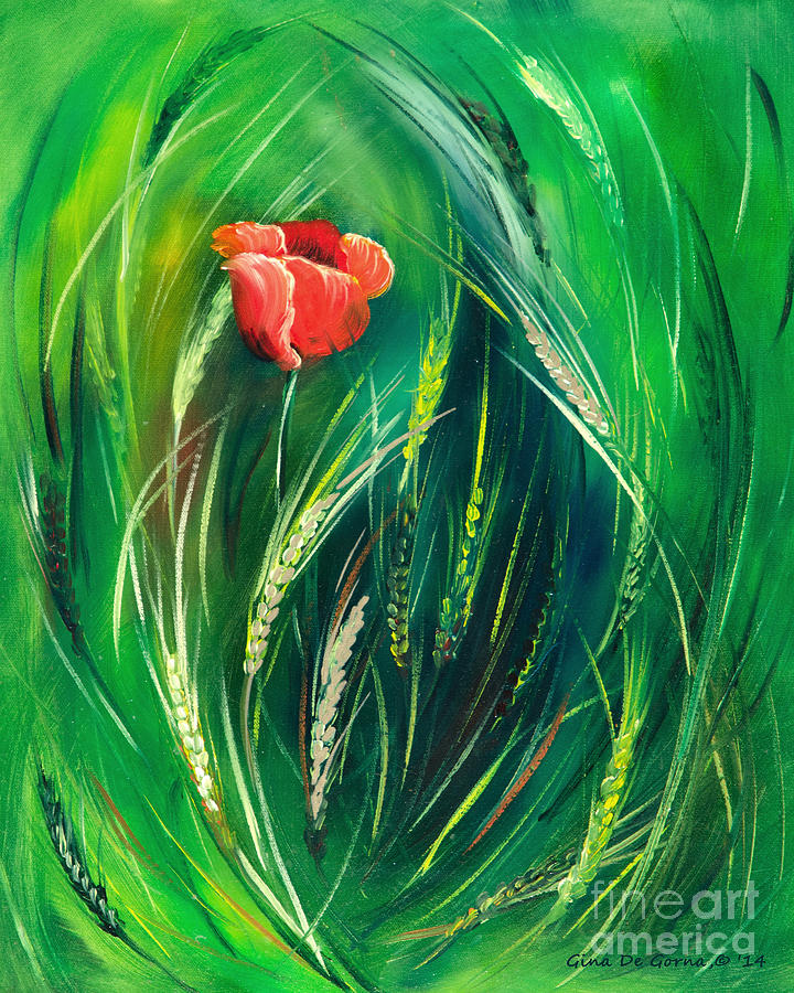 Poppy Painting by Gina De Gorna