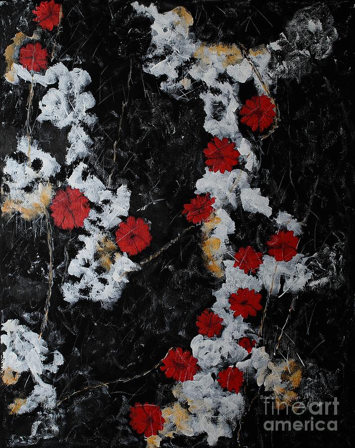 Poppy Jasper Stone Painting 2 Painting by Barbara A Griffin