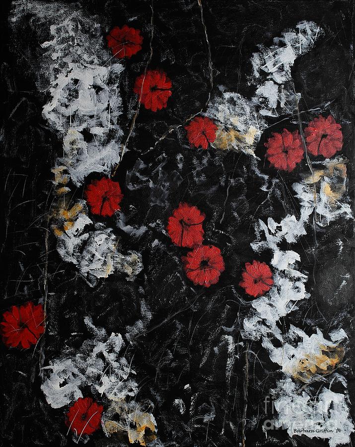 Barbara Griffin Painting - Poppy Jasper Stone Painting by Barbara A Griffin