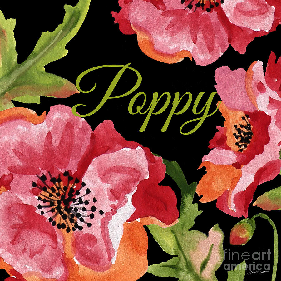 Poppy-JP2596 Painting by Jean Plout