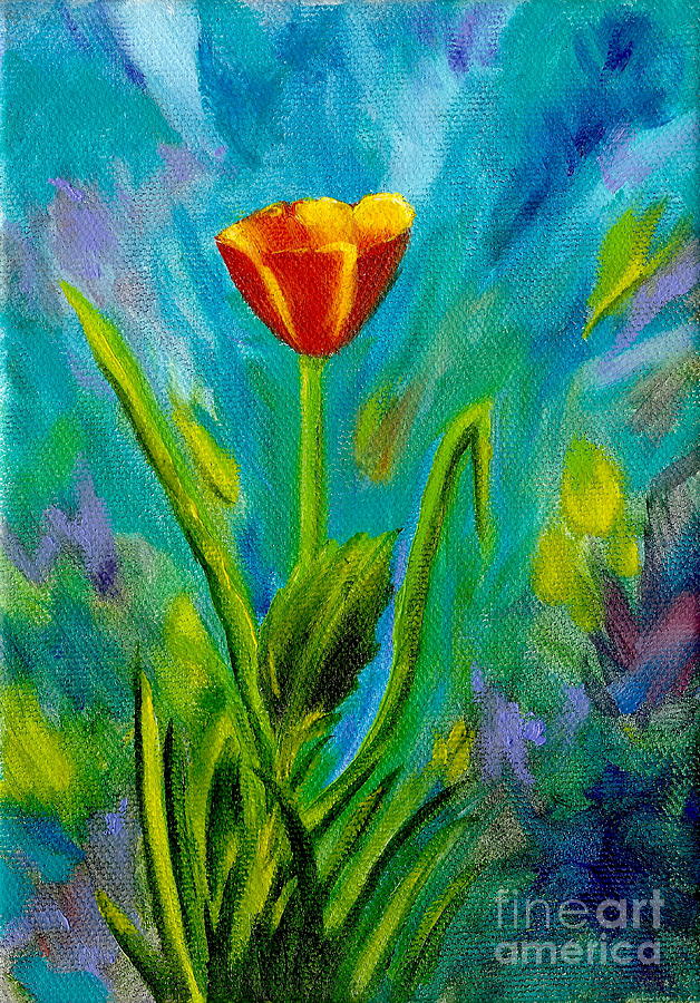 Poppy Painting by Mary Scott