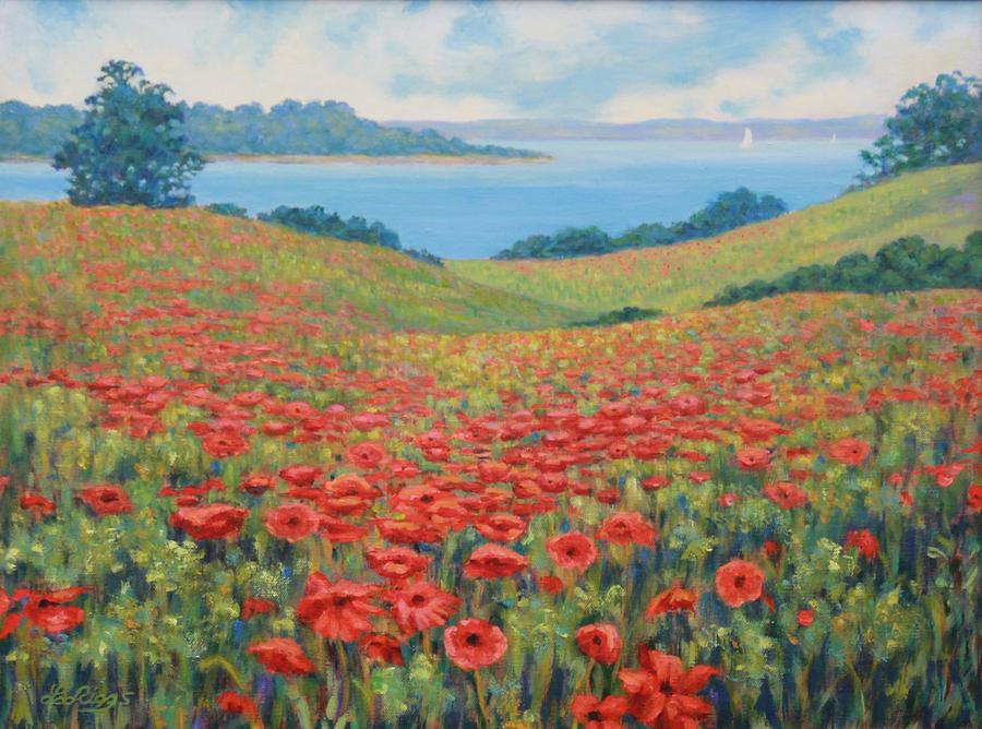 Poppy Meadows Painting by Lee Riggs - Fine Art America