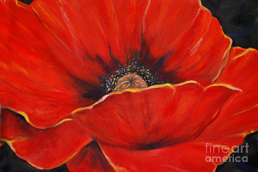 Poppy Painting by Nancy Bradley