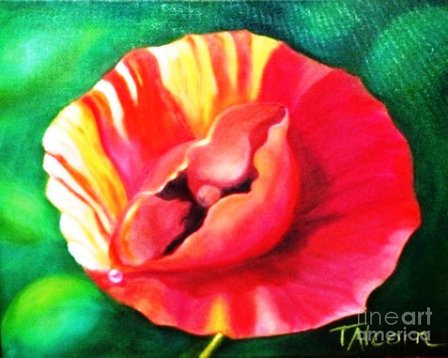 Poppy - original SOLD Painting by Therese Alcorn