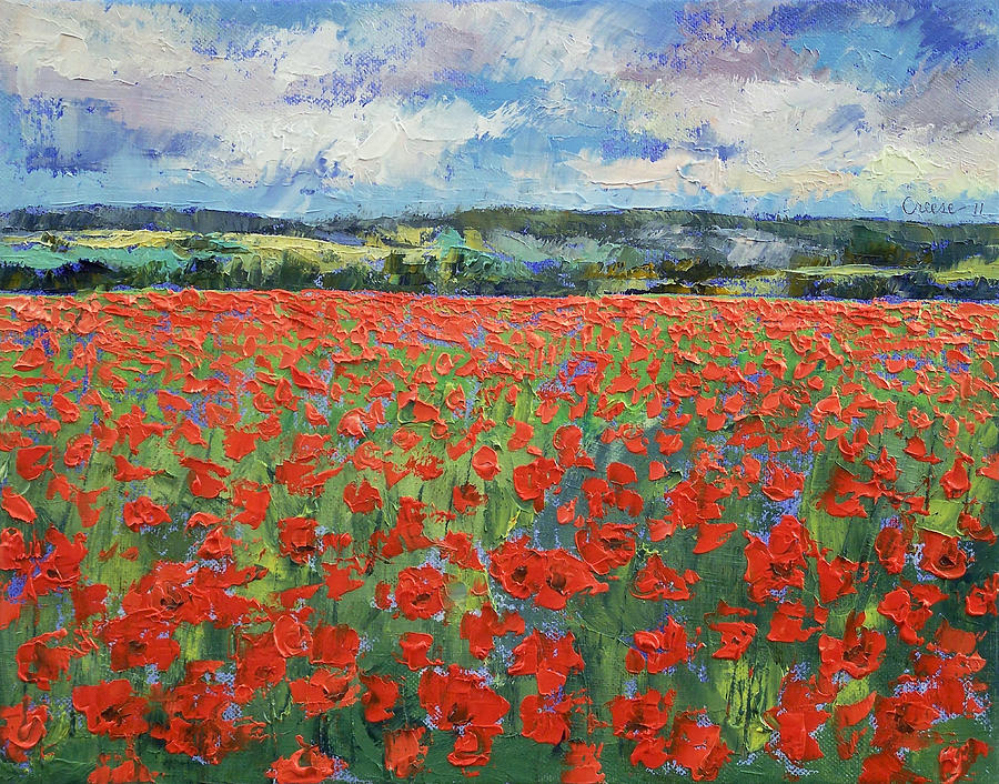 Poppy Painting Painting by Michael Creese
