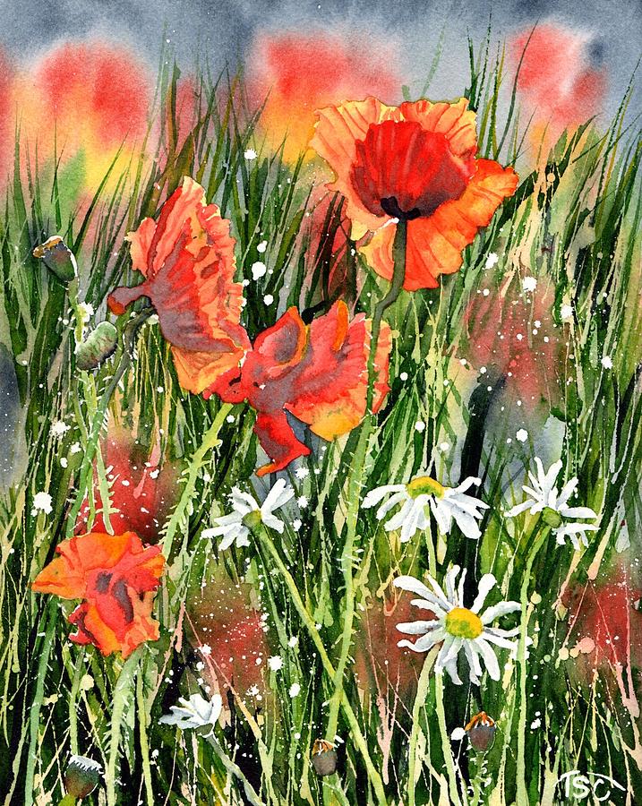 Poppy Parade Painting by Tammy Crawford