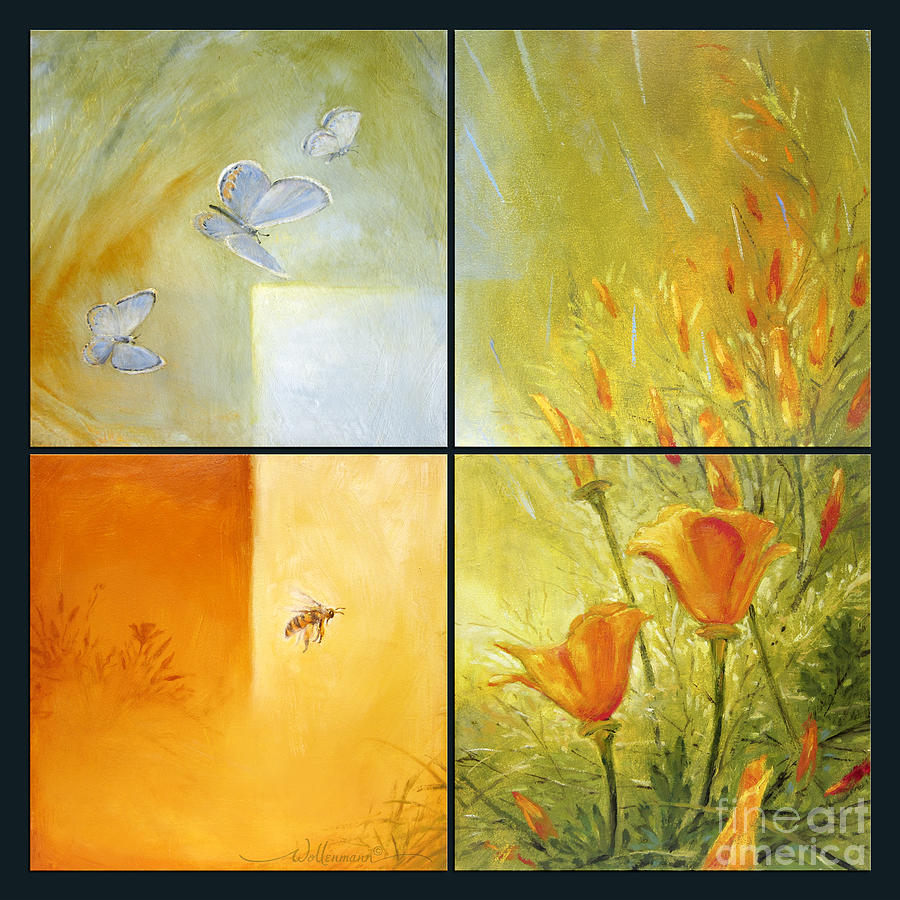 Poppy Pollination Painting by Randy Wollenmann
