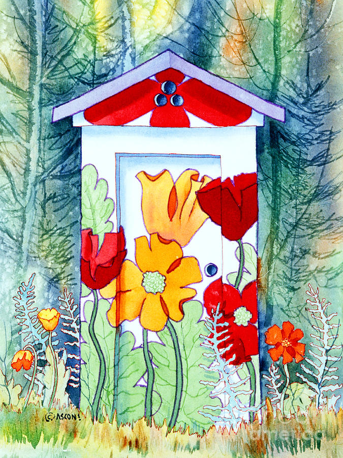 Poppy Potty Painting by Teresa Ascone