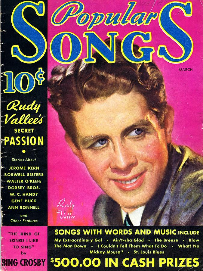 Rudy Movie Photograph - Popular Songs Rudy Vallee by Mel Thompson