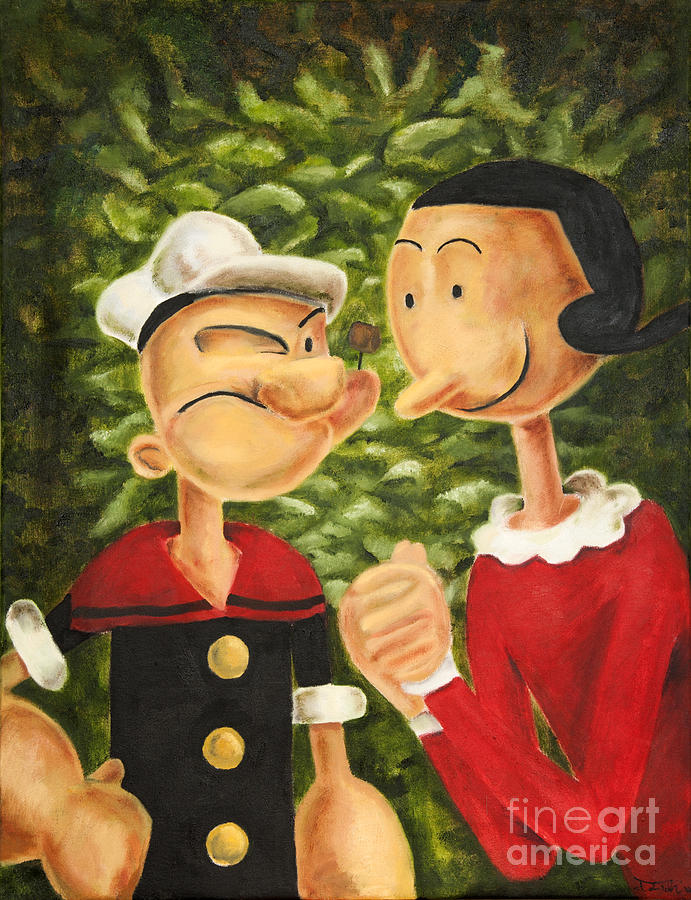 Popye And Olive Oyl Painting By Dave Torowski Fine Art America