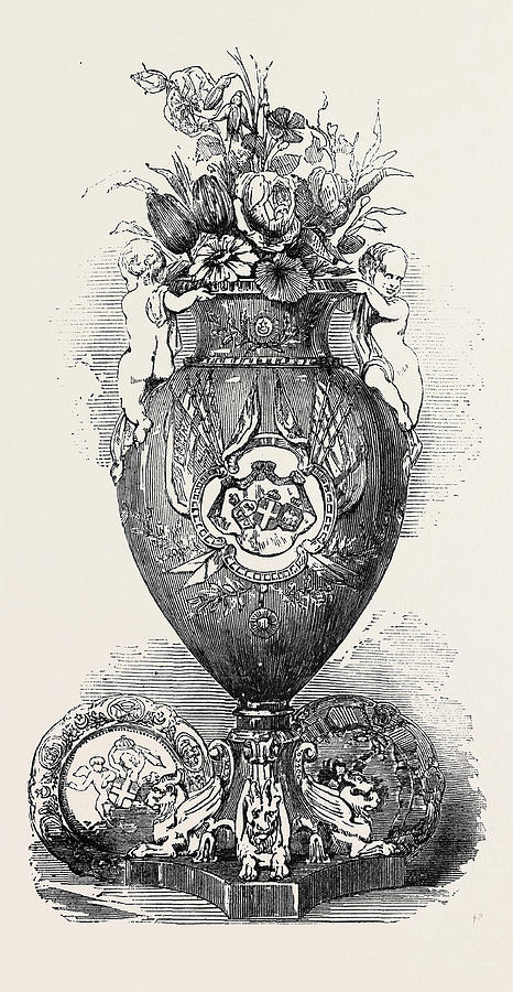 Porcelain Vase, Manufactured At Coalbrooke Dale Drawing by English School